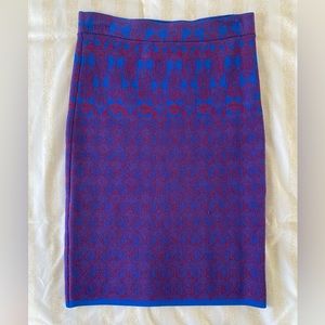 BCBG Geometric print bandage skirt, size xs